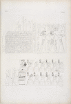 Figg. 1, 2. Stela istorica di Ramses I. - Sta in mezzo ad Horus e a Thoth. - Successione di re della dinastia XVIII , da Amenôf I a Menphtah I [Seti I].