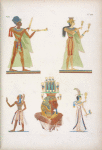 Fig.1. Ramses III [Ramses II]; Fig. 2. Nofre-Ari [Nefertari];  Fig. 3. Ramses IV [Ramses III];  Figg. 4 e 5. Principe e principessa.