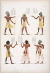 Fig. 6. Amenôf II [Amenhotep II].  Fig. 7. Ramses I.  Fig. 8. Menephtah II [Merneptah]. Fig. 9. Menephtah III [Seti II].  Fig. 10. Uerri [Sethnakhte].  Fig. 11. Ramses VI.