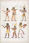 Fig. 12. Ramses VII.  Fig. 13. Ramses IX [Ramses IV].  Fig.14. Ramses X [Ramses IX].  Fig. 15. Amenemses [Amenmesse].  Fig. 16. Nahsctefnèb (Nectanebo) [Nectanebo I ].  Fig. 17. Ramses-Manduhipefsciopsc [Ramses-Mentuherkhepshef].