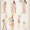 Fig. 18. Amonmai [Meritamon] ;  Fig. 19. Iside [Isis];  Fig. 20. Tascia [Takhat];  Fig. 21. Titi ;  Fig. 22. [questa fig. ??];  Fig. 23. Rêninofre [Nefrure];  Fig. 24. Tsutenninofre [Bitneferu].