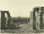 Thèbes. Ramesseum et les colosses de Memnon.