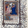 Miniature of Annunciation against a tessellated ground