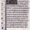 Opening of French text, large initial and border design