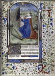 Miniature of King David, border design, initial and linefiller