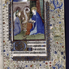 Miniature of the Annunciation with the Virgin reading a book (in a chemise binding?)