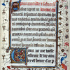 Latin and French text, initials, border design