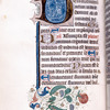 6-line gold initial to open lauds; border decoration including open pea pods with golden peas, [f. 22v]
