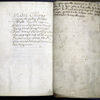 Notes in two early modern hands, in French but in both cases with problematic spelling; the one, testament-like, leaving goods to a son and daughter and wishing them the grace of God; the other on destiny as controlled not by the stars but by oneself