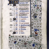 Opening page of calendar; initials and border design
