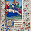 Pieta` with Mary holding the dead Christ, as John the Evangelist and Mary Magdalene look on