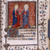 Miniature of the Visitation, initials, linefillers, border design