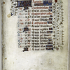 Opening page of calendar, written in French