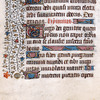 Catchword, small initials, rubrics, border decorations and linefillers