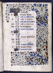 Opening page of calendar, written in French.  Border decoration