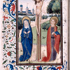 Miniature of the Crucifixion, and border decoration