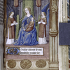 Miniature of Virgin and Child and opening of French text
