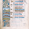 Calendar page with zodiac symbols