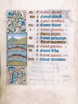 Calendar page with zodiac symbols