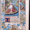 John the Evangelist on Patmos, with a vision of the Woman and Child; border decoration with grotesque and animal