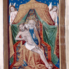 Full-page miniature of Trinity in the configuration termed Gnadenstuhl