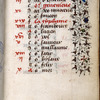 Opening page of calendar, written in French, border decoration