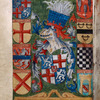 Coat of arms of early owner, plus other coats of arms