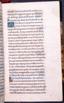 Prayer in French; rubrics in blue