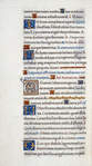 Initials, blue rubrics, gold "branch" linefiller