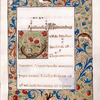 Opening of main Latin text, full border, initial with grotesque