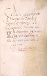 Ownership note of Marye de Cambrye, wife of Quentin de Tolnare (or de Tollnaire) in 1582, with promise to pay reward if the book were returned to her