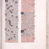 Different sizes of script according to liturgical function. Prickings clearly visible