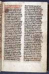 Opening of main text, with rubric, initial and penwork