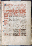 Initial on a gold ground; foliate border