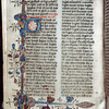 Large initial with decoration extending into borders