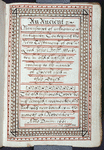 Note of contents and dating the binding to November 1661