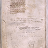 Explicit of text; notes in different hands