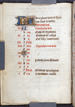 Opening page of calendar