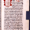 Opening of main text with initial and illustration of kiss