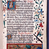 Opening of text, hand 1, initial with illumination, elaborate border design