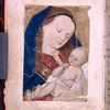 Miniature of Virgin and Child, probably a later addition to the codex, and itself copied from an anonymous German woodcut, itself based on a lost Netherlandish panel painting