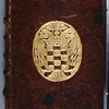 Binding with bishop's arms stamped in gold
