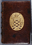 Binding with bishop's arms stamped in gold