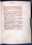 Opening of table of contents