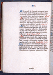 Small initials, rubrics, placemarkers and catchword