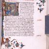 Opening of sermons, with historiated initial of the Nativity