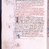 Opening of tabula with initials, penwork, and sentence markers