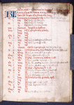 Opening page of calendar