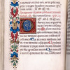 5-line initial with border design, small initials, rubric