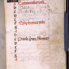 Opening page of calendar.  Hands 1 (main) and 2 (2 lines written in)